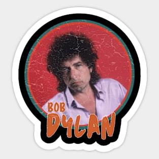 bob dylan art 90s style retro vintage 80s Sticker